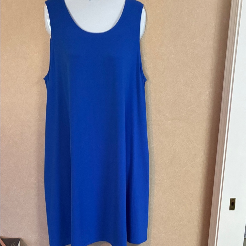AB Studio Cobalt Blue Sleeveless Dress with Pockets
